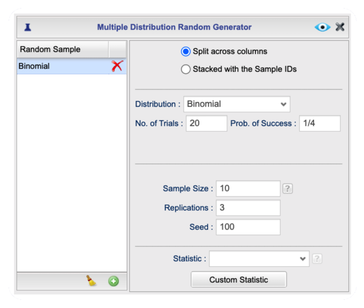 Multiple random genertor dialog